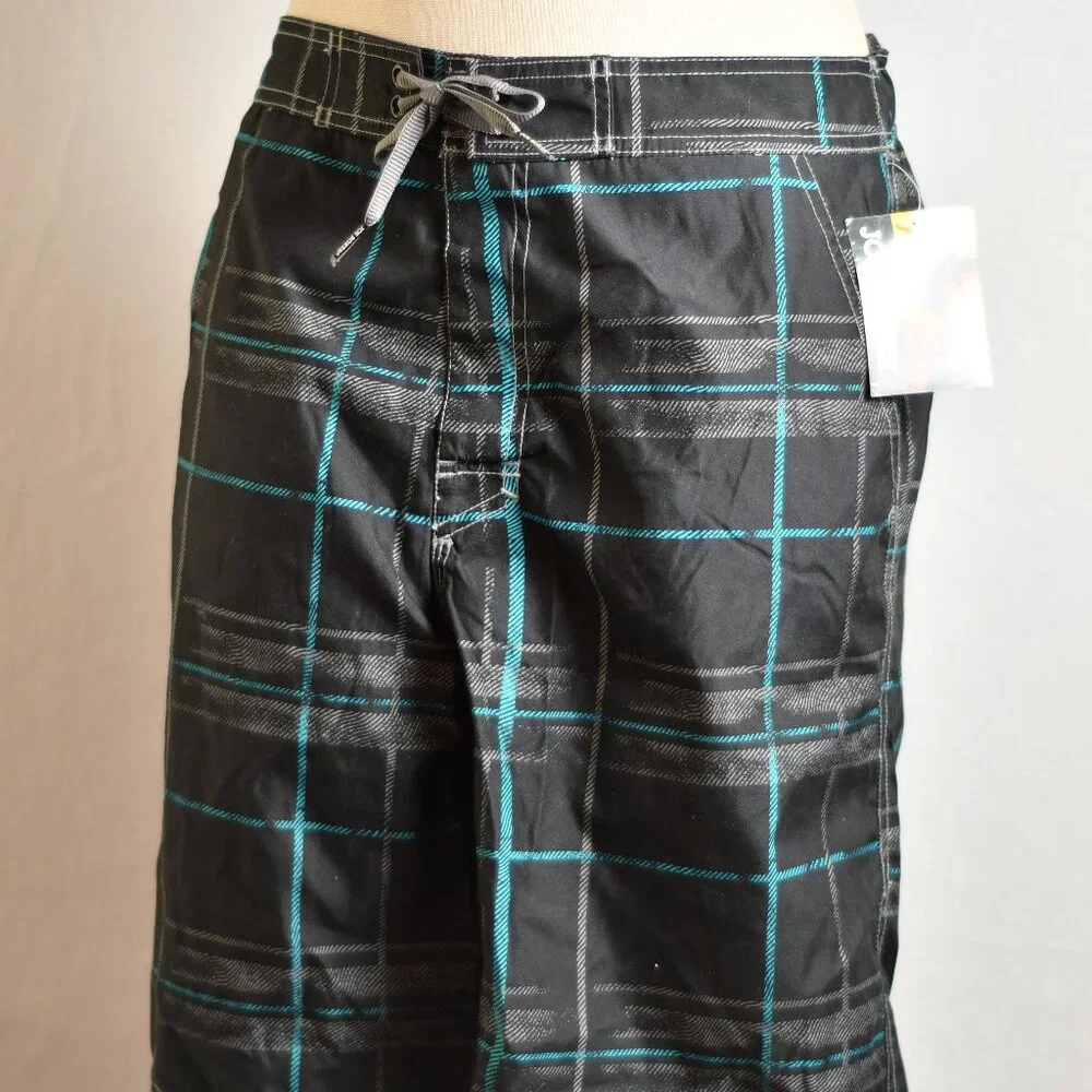 NWT - Joe Boxer Black/Gray Board Shorts - Size M